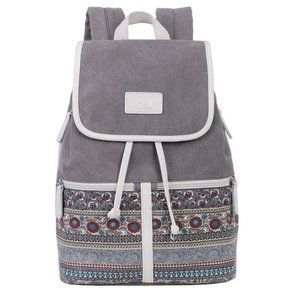 NEW Gray Canvas Backpack